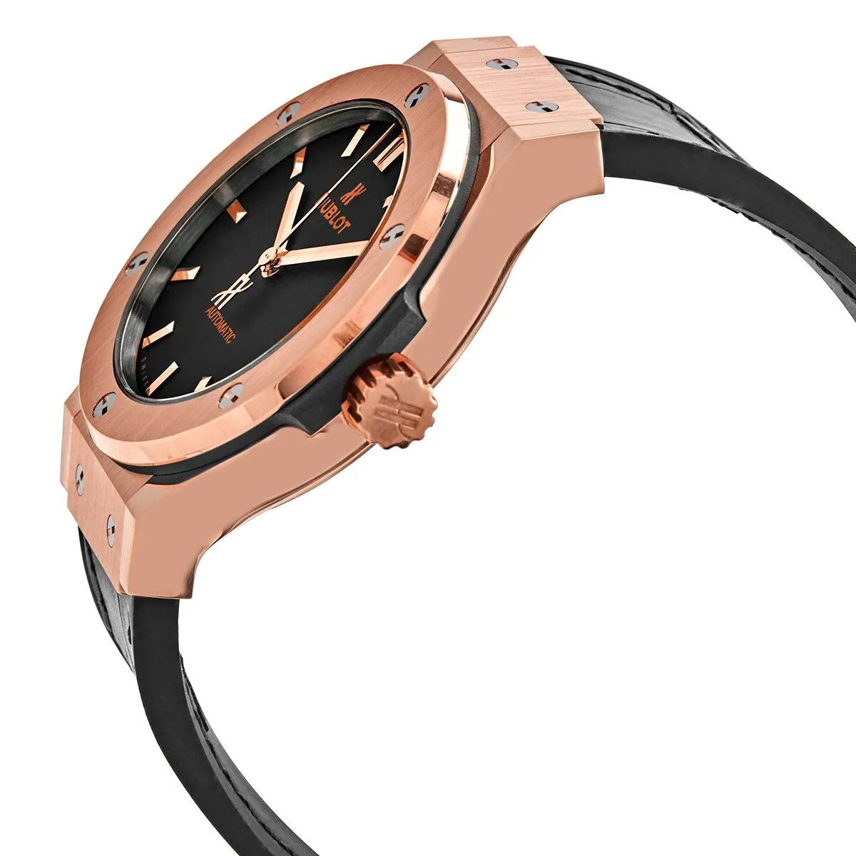 Hublot Classic Fusion Mat 18kt Rose Gold Black Dial Automatic Men's Watch 565.OX.1181.LR