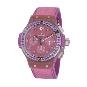 Hublot Tutti Frutti Linen Chronograph Automatic Diamond Purple Dial Ladies Watch 341.XP.2770.NR.1205