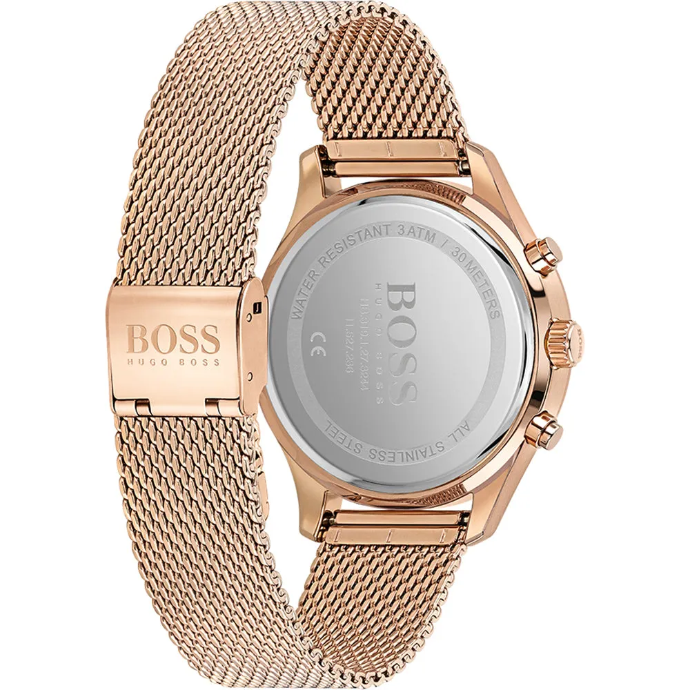 Hugo Boss Associate Rose Gold Mesh Men's Watch 1513806