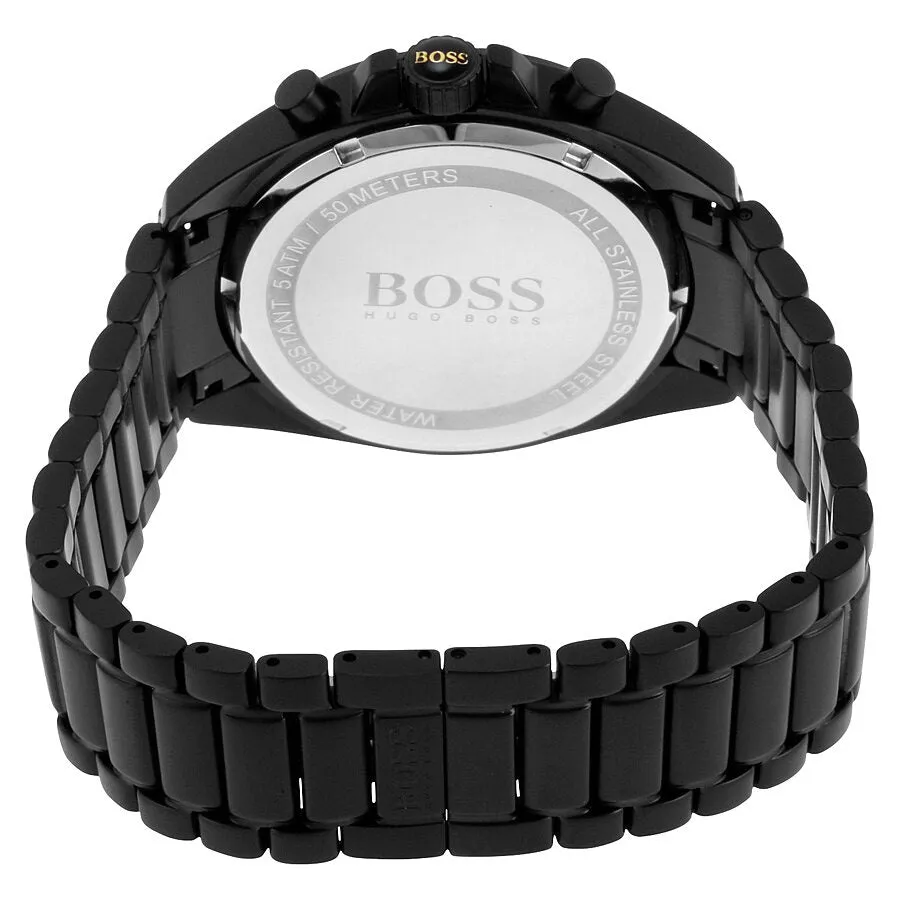 Hugo Boss Chronograph Black Dial Black Ion-plated Men's Watch 1513277