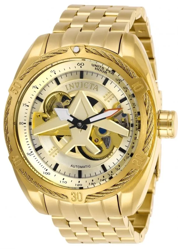 Invicta Aviator Automatic Gold Dial Yellow Gold-tone Men's Watch 28211