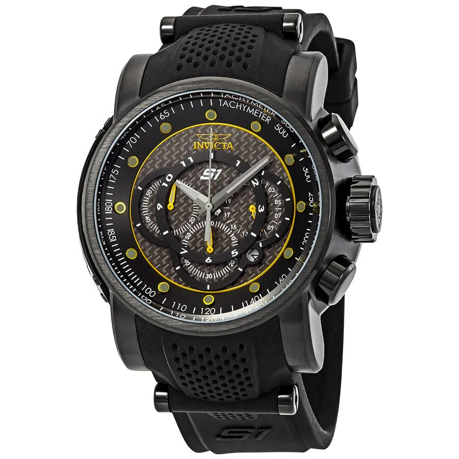 Invicta S1 Rally Chronograph Black Carbon Fiber Dial Men's Watch 19324