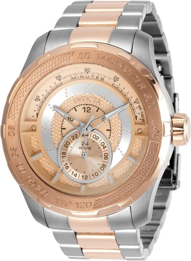 Invicta S1 Rally Quartz Rose Dial Two-tone Men's Watch 30571