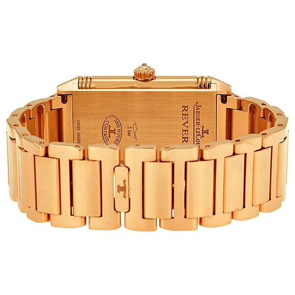 Jaeger LeCoultre Grande Reverso Silver Dial 18kt Rose Gold Ladies Watch Q3202121