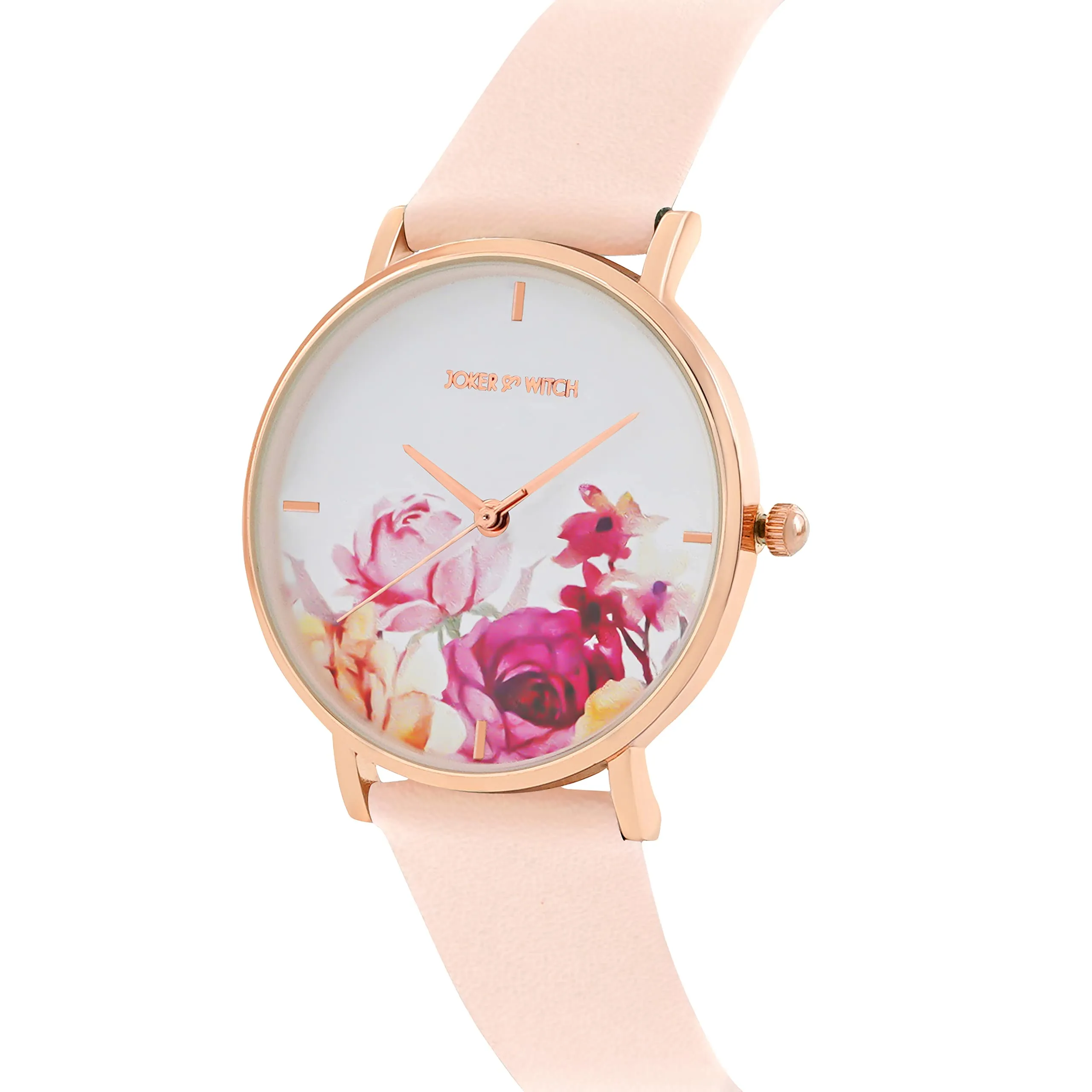 Joker & Witch Rosaline Pink PU Strap Watch