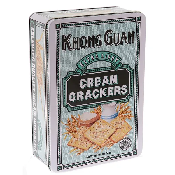 KHONG GUAN (Tin) Cream Crackers Extra Light 康元 蓝罐装蘇打餅 600G