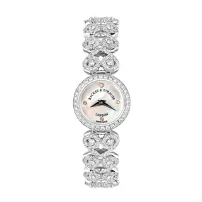 Lady Victoria Luxury Diamond Watch for Women - 18 mm White Gold - Backes & Strauss