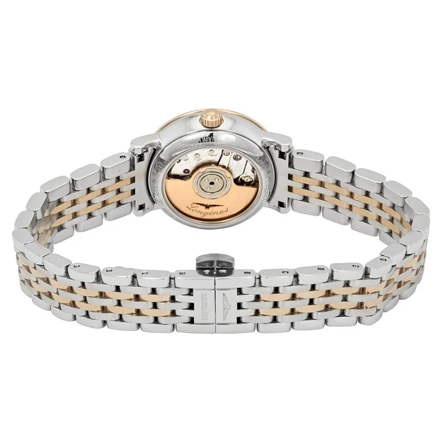Longines Elegant Automatic Diamond Striped Silver Dial Ladies Watch L4.309.5.77.7