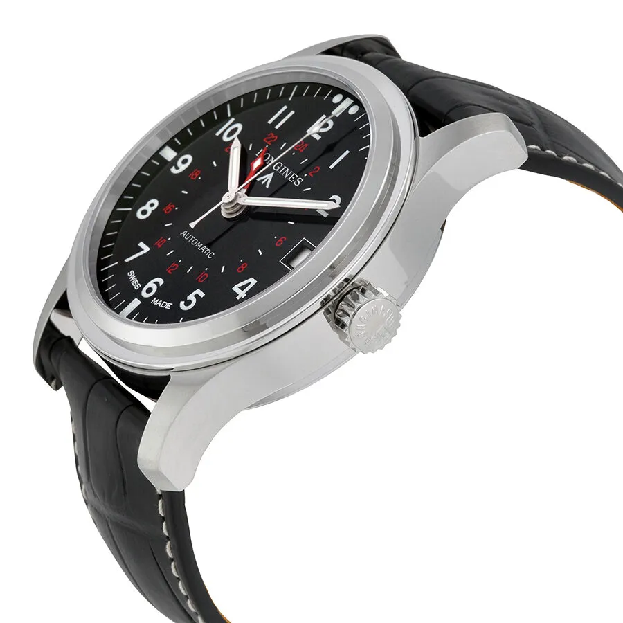 Longines Heritage Avigation Automatic Black Dial Black Leather Men's Watch L28314532