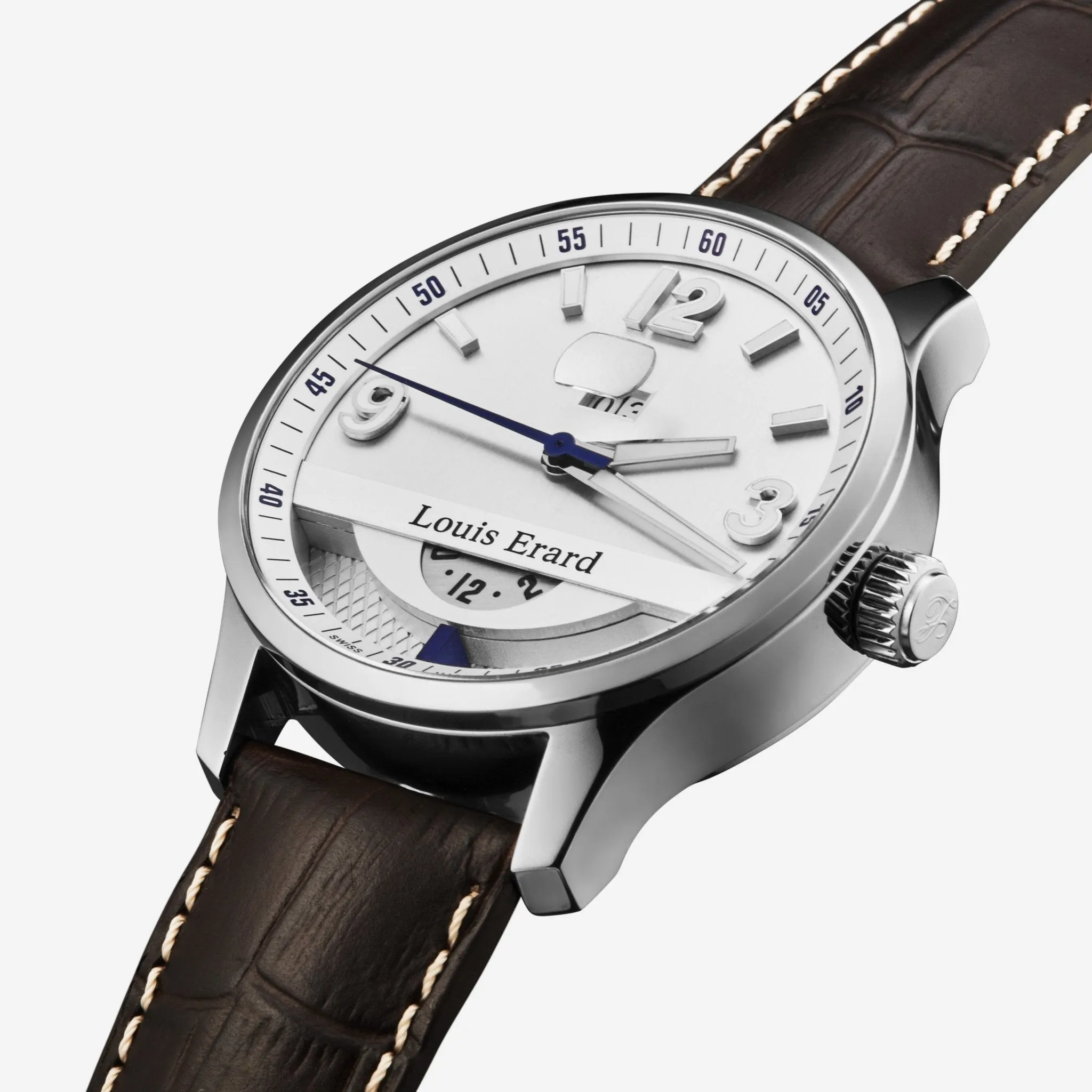 Louis Erard 1931 Big Date Dual Time Stainless Steel Automatic Men's Watch 82224AA01.BDC52