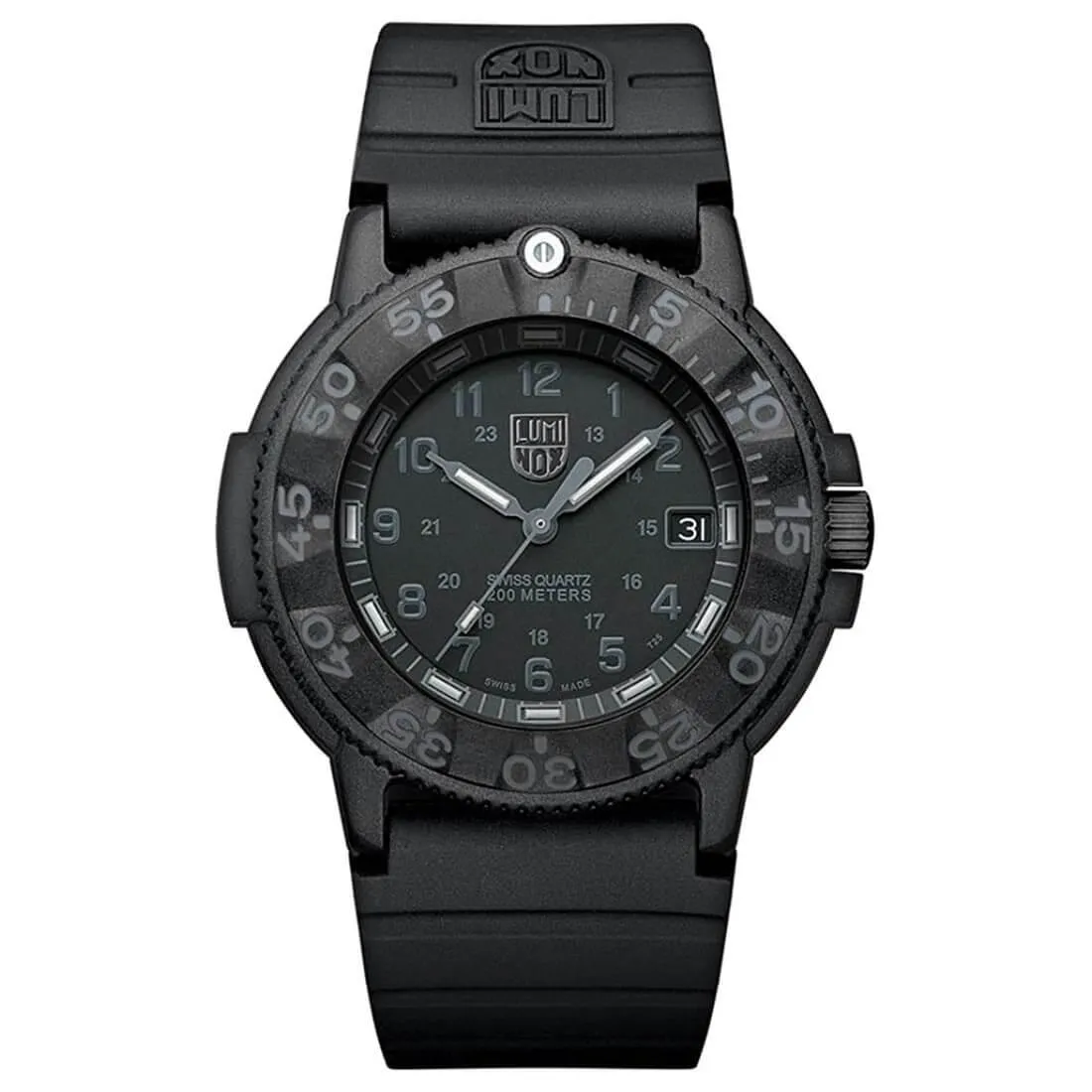 Luminox Men's Black Strap Watch - Blackout Navy Seal Black Dial Dive | 3001.BO