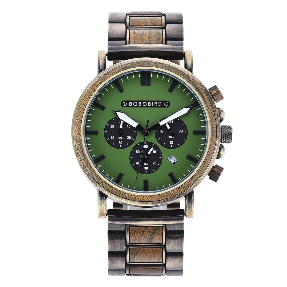 Man Watch Luxury Men&#39;s Men Watches For Men Quartz Wristwatches Luminous Wood  Male Watch Chronograph Orologio Uomo Timepieces