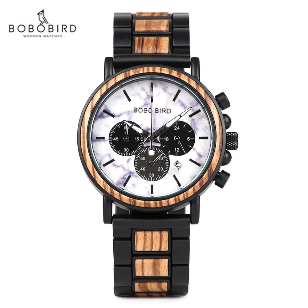 Man Watch Luxury Men&#39;s Men Watches For Men Quartz Wristwatches Luminous Wood  Male Watch Chronograph Orologio Uomo Timepieces