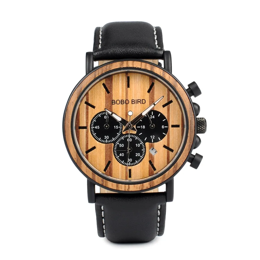 Man Watch Luxury Men&#39;s Men Watches For Men Quartz Wristwatches Luminous Wood  Male Watch Chronograph Orologio Uomo Timepieces
