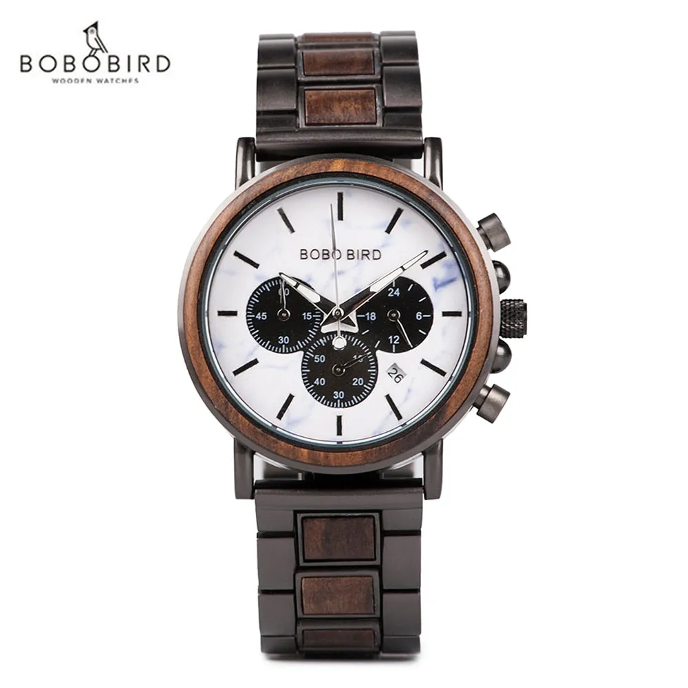 Man Watch Luxury Men&#39;s Men Watches For Men Quartz Wristwatches Luminous Wood  Male Watch Chronograph Orologio Uomo Timepieces