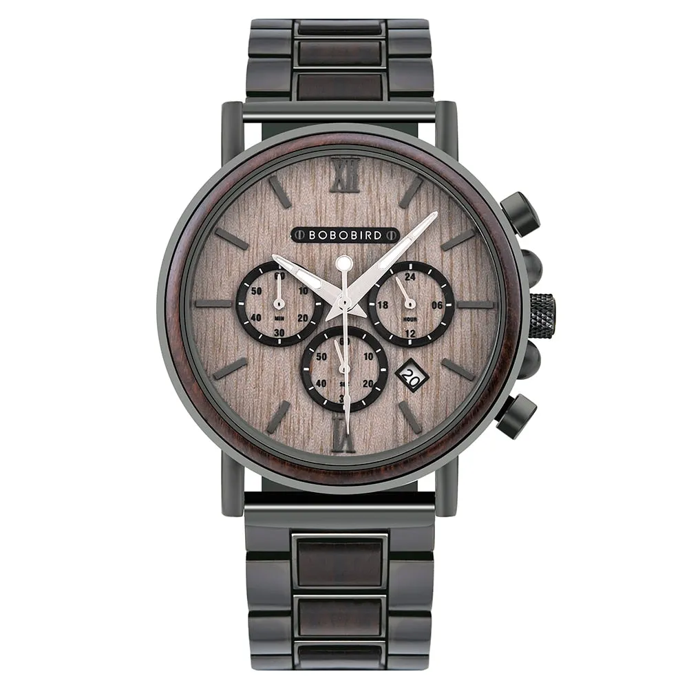 Man Watch Luxury Men&#39;s Men Watches For Men Quartz Wristwatches Luminous Wood  Male Watch Chronograph Orologio Uomo Timepieces