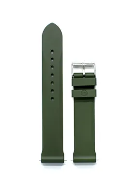 Marathon Green Vulcanized Rubber Strap - 20mm