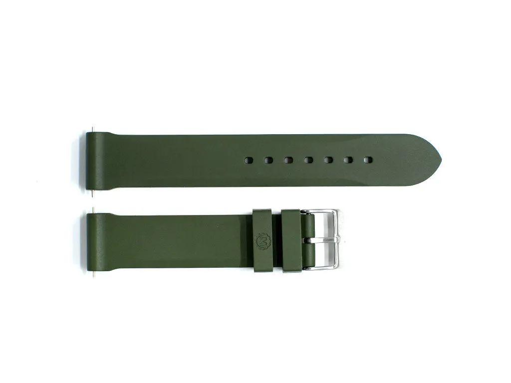 Marathon Green Vulcanized Rubber Strap - 20mm