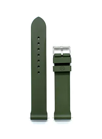 Marathon Green Vulcanized Rubber Strap - 20mm