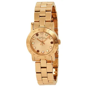 Marc By Marc Jacobs Amy Dexter Rose Dial Rose Gold-tone Ladies Watch MBM3219