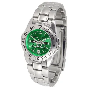 Marshall Thundering Herd Ladies AnoChrome  Steel Band Sports Watch