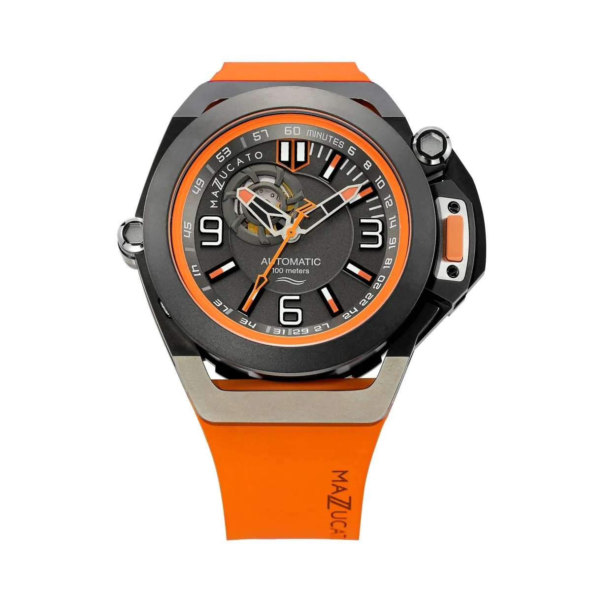 Mazzucato Automatic Reversible Watch Scuba Orange