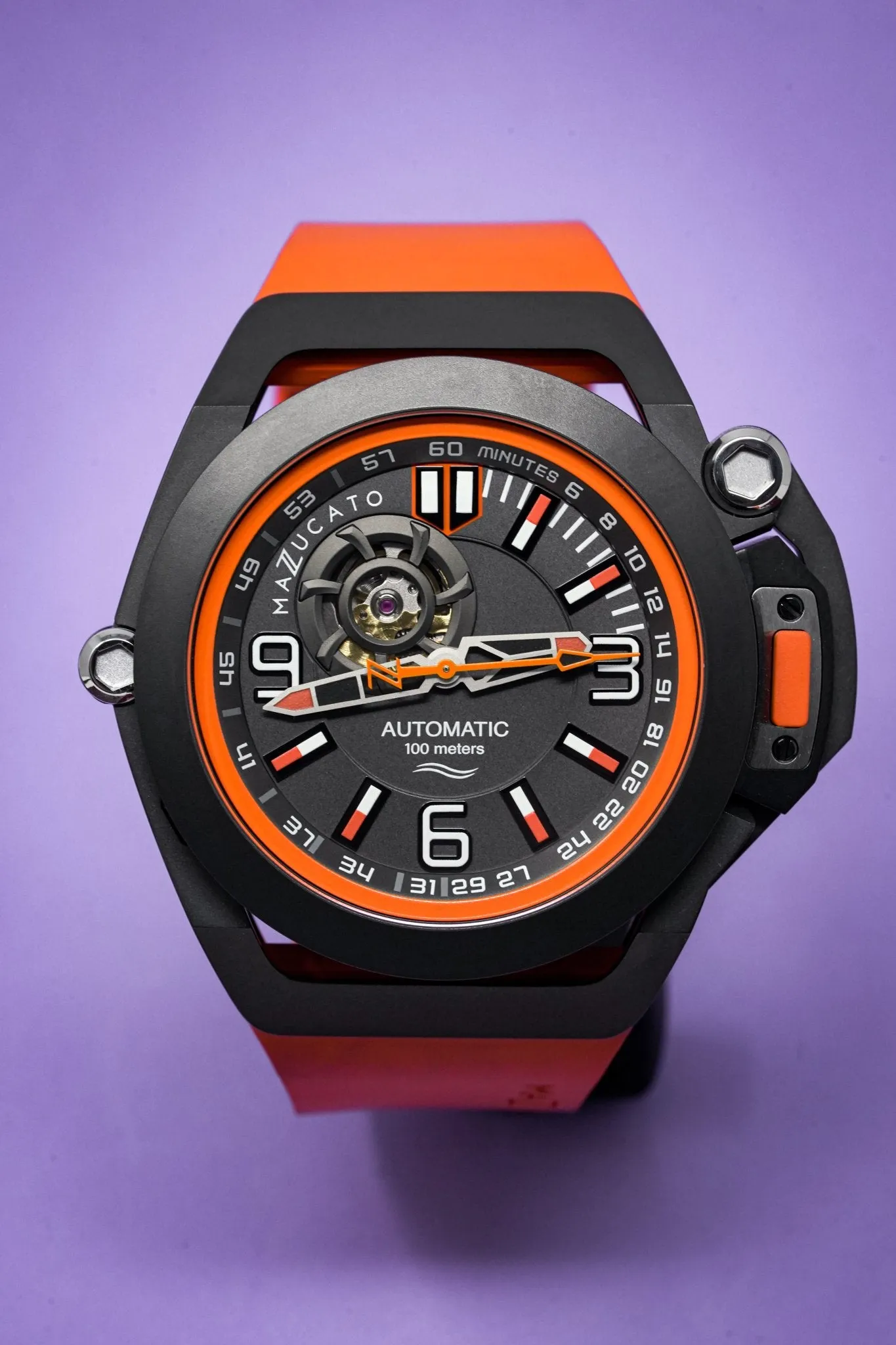 Mazzucato Automatic Reversible Watch Scuba Orange