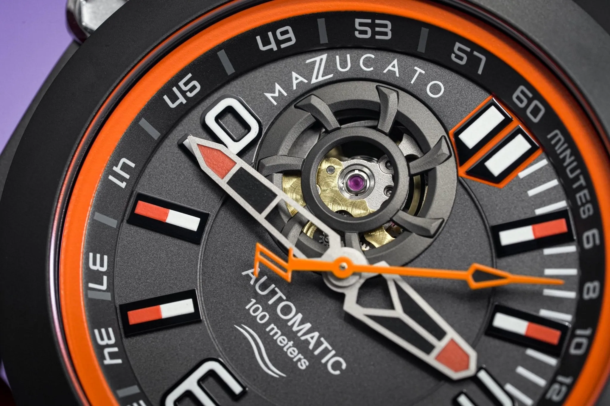 Mazzucato Automatic Reversible Watch Scuba Orange
