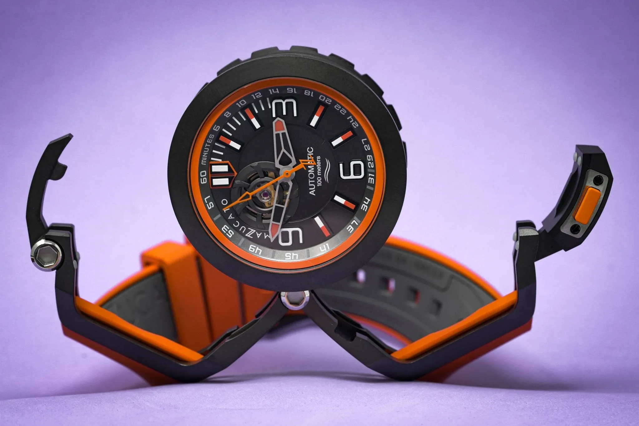 Mazzucato Automatic Reversible Watch Scuba Orange