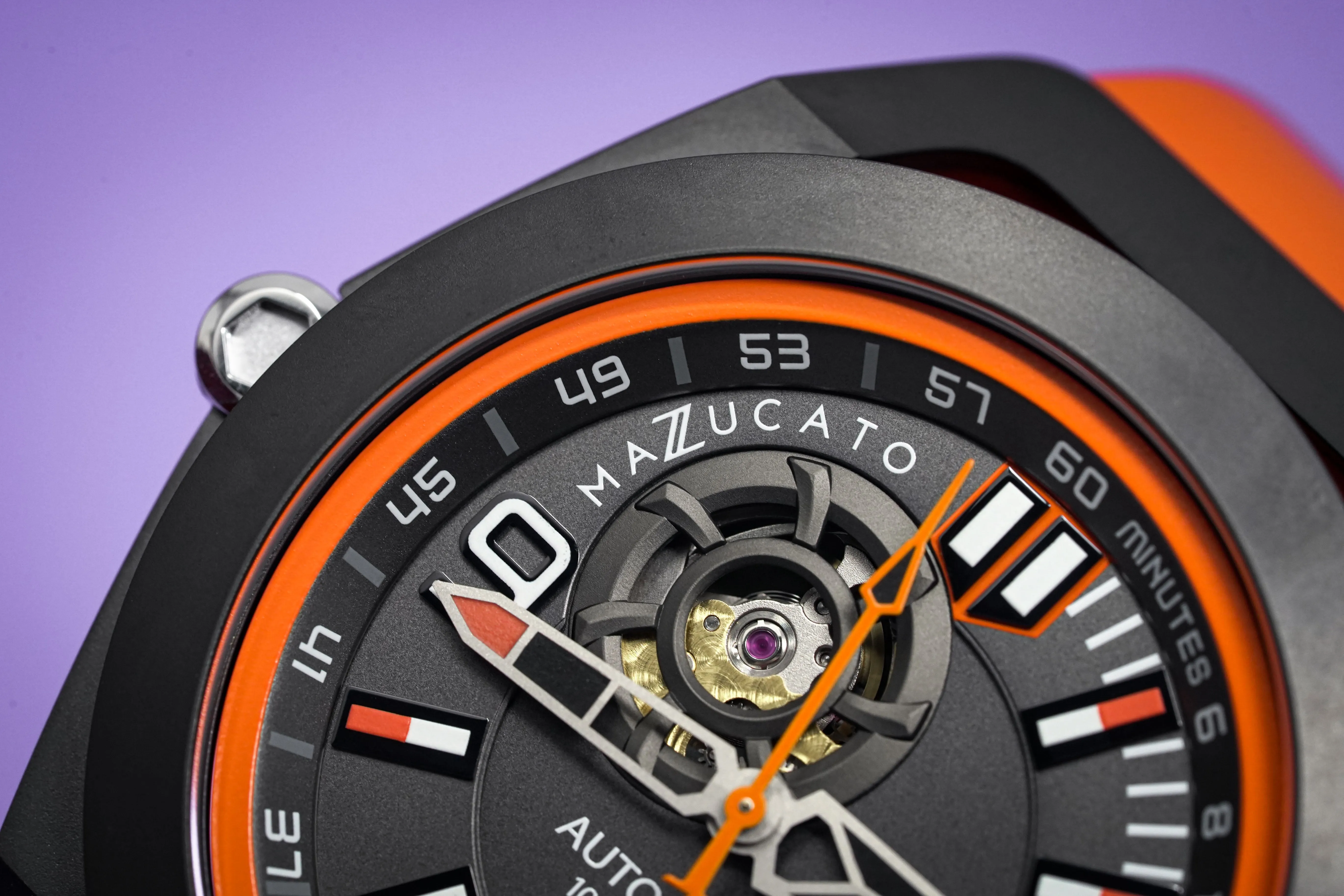 Mazzucato Automatic Reversible Watch Scuba Orange
