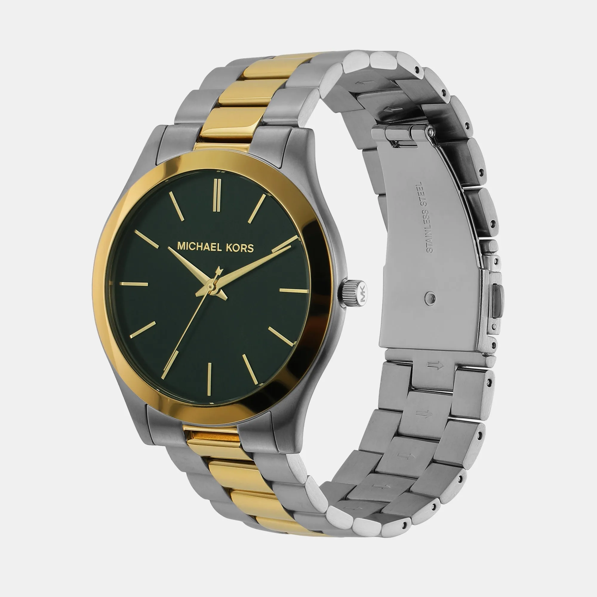 Men's Black Analog Stainless Steel Watch MK9149