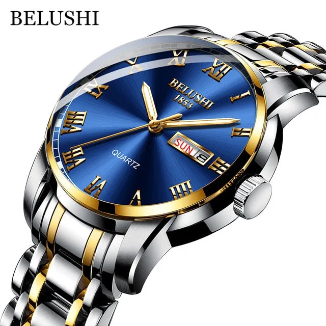 Men's Stainless Steel Luminous Business Watch