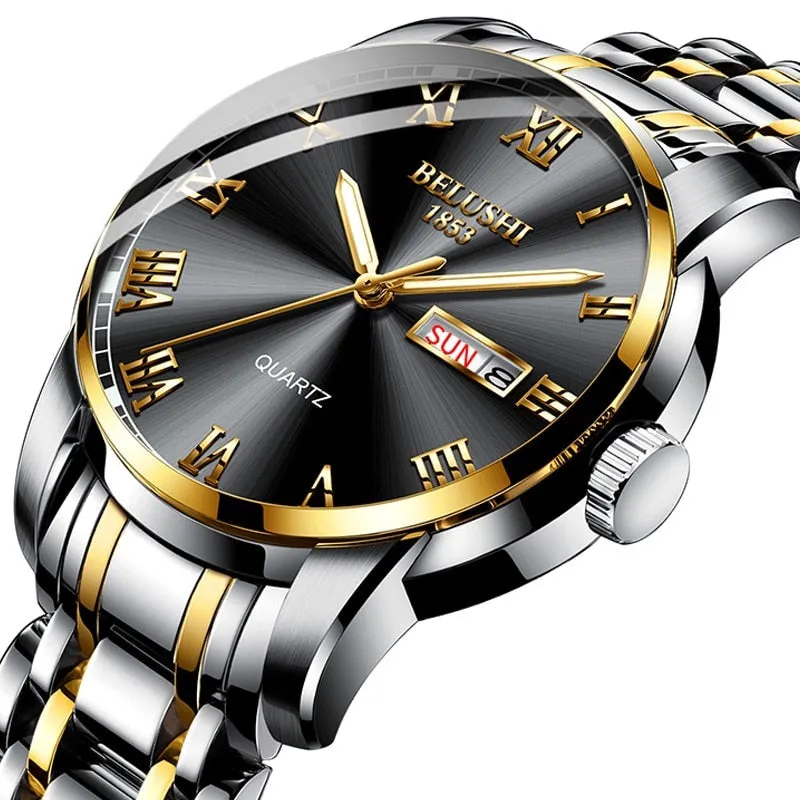 Men's Stainless Steel Luminous Business Watch