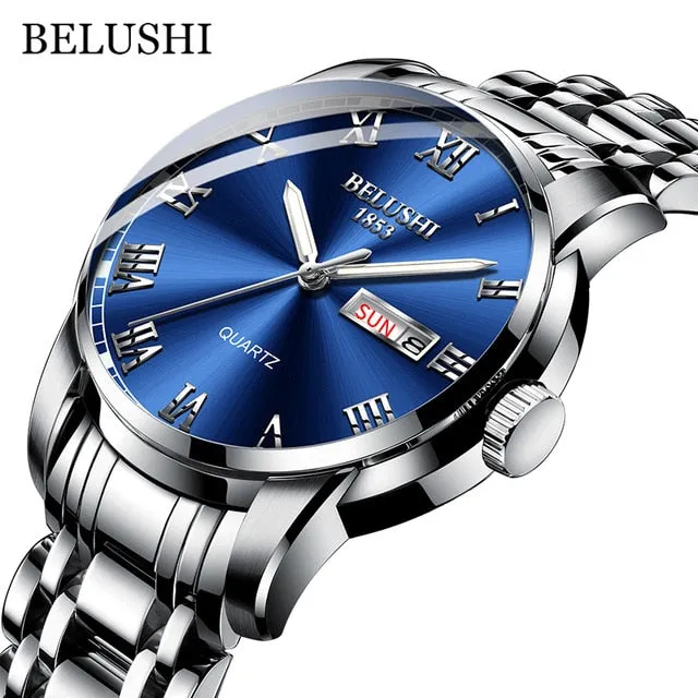 Men's Stainless Steel Luminous Business Watch