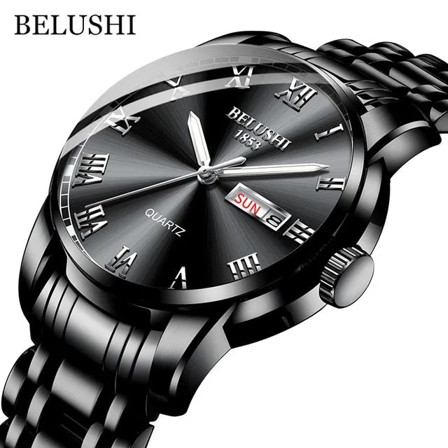 Men's Stainless Steel Luminous Business Watch