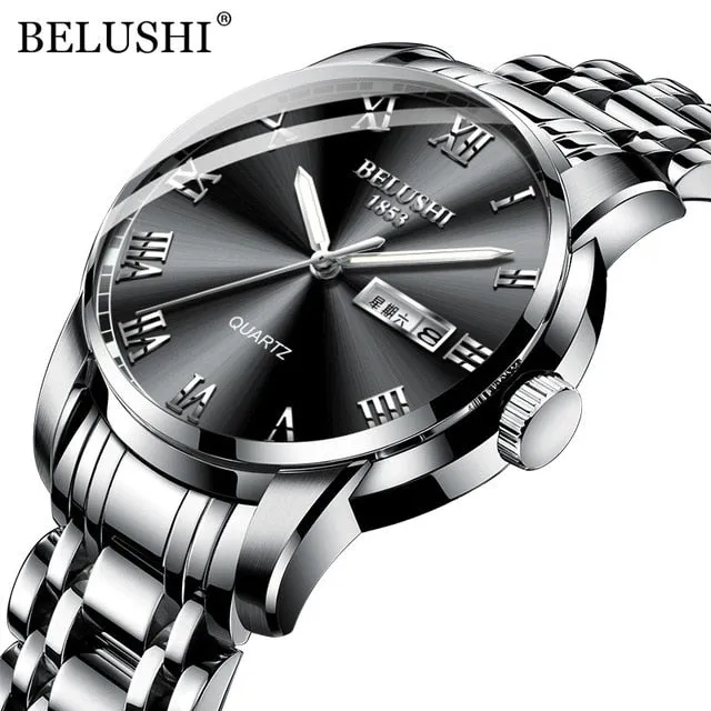 Men's Stainless Steel Luminous Business Watch