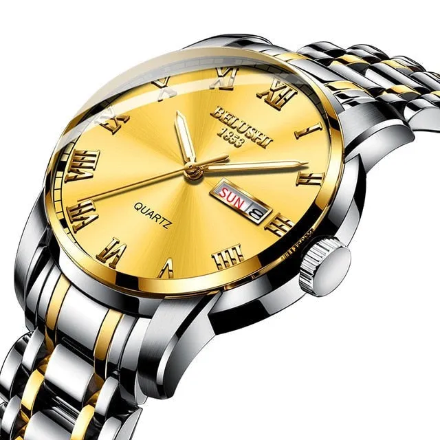 Men's Stainless Steel Luminous Business Watch