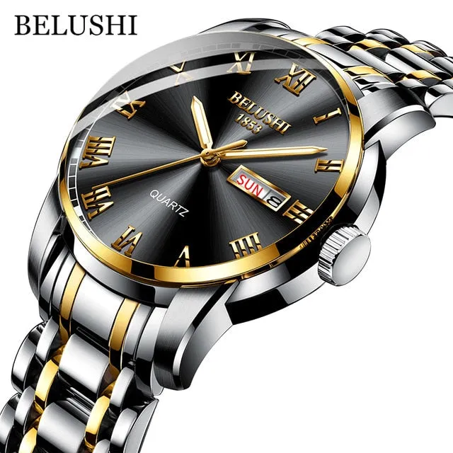 Men's Stainless Steel Luminous Business Watch