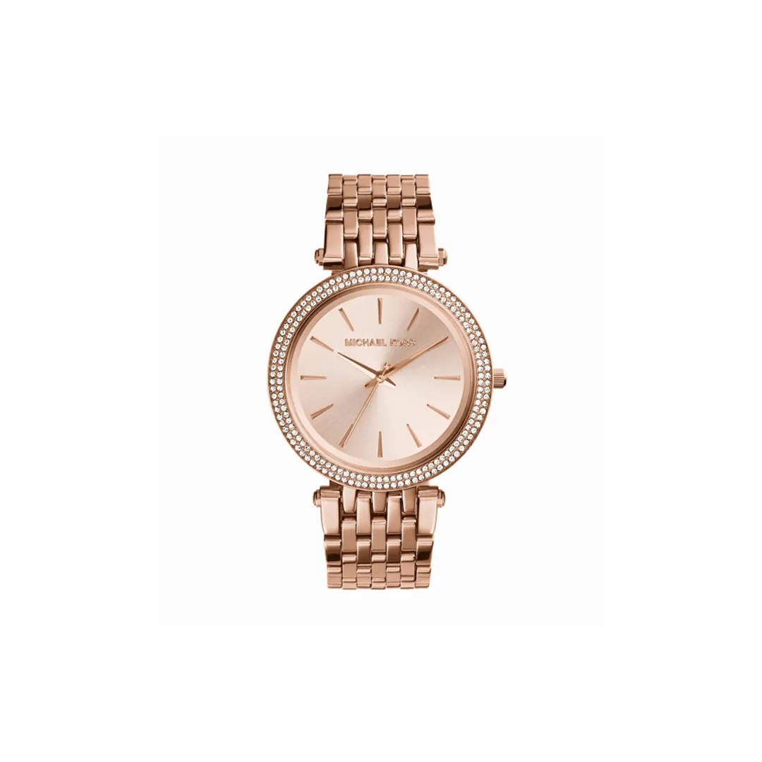 Michael Kors Darci Rose Gold-Tone Glitz Watch