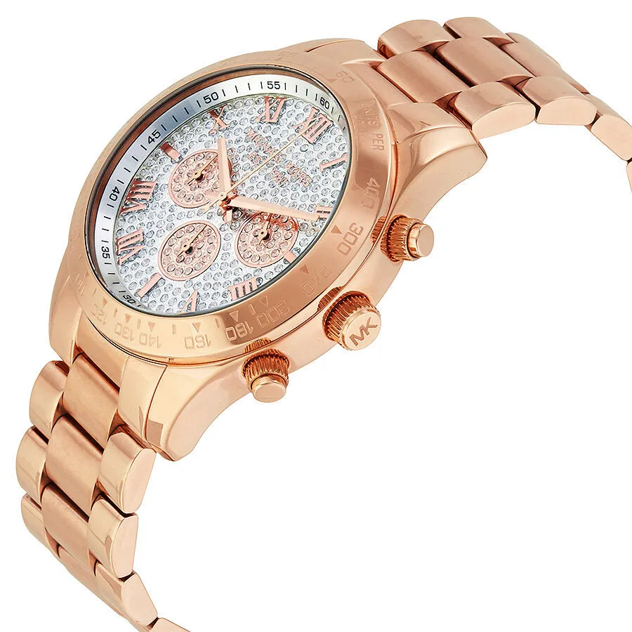 Michael Kors Layton Pave Dial Rose Gold-tone Ladies Watch MK5946
