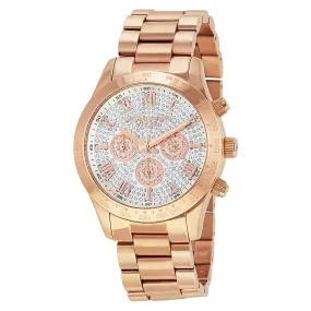 Michael Kors Layton Pave Dial Rose Gold-tone Ladies Watch MK5946