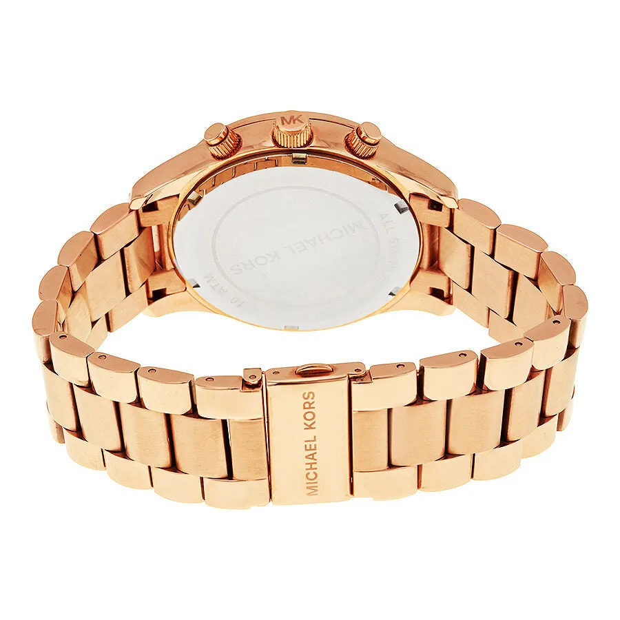 Michael Kors Layton Pave Dial Rose Gold-tone Ladies Watch MK5946