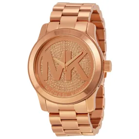 Michael Kors Runway Rose Dial Rose Gold-plated Ladies Watch MK5661