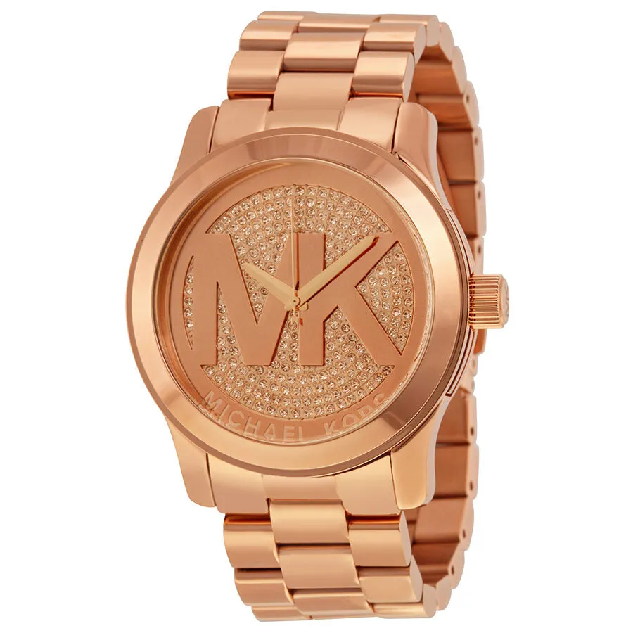Michael Kors Runway Rose Dial Rose Gold-plated Ladies Watch MK5661