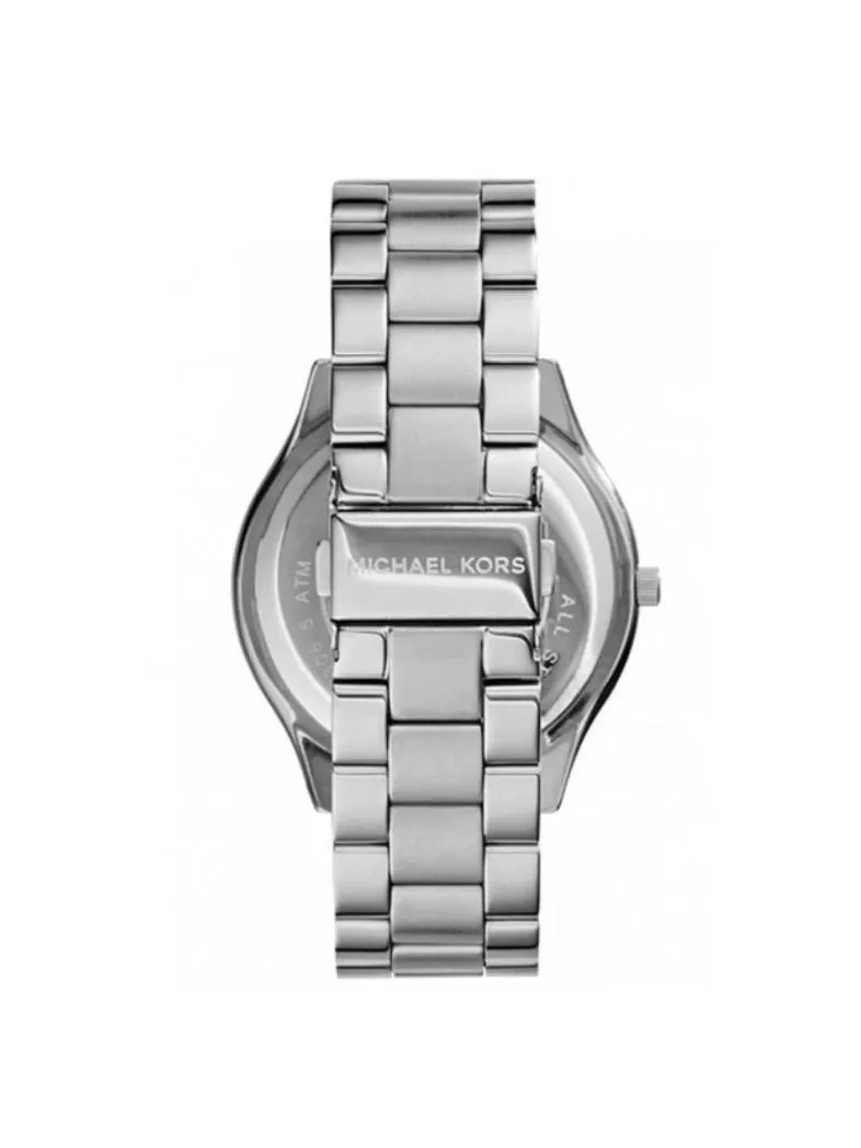Michael Kors Silver Slim Runway Pink Dial Women's Watch MK3380