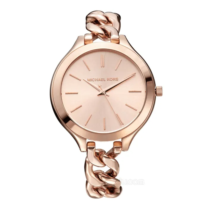 Michael Kors Slim Runway Twist Rose Dial Ladies Watch MK3223
