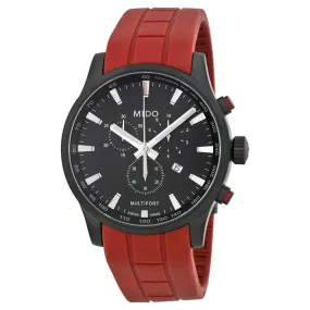 Mido Multifort Chronograph Black Dial Men's Watch M0054173705140 M005.417.37.051.40
