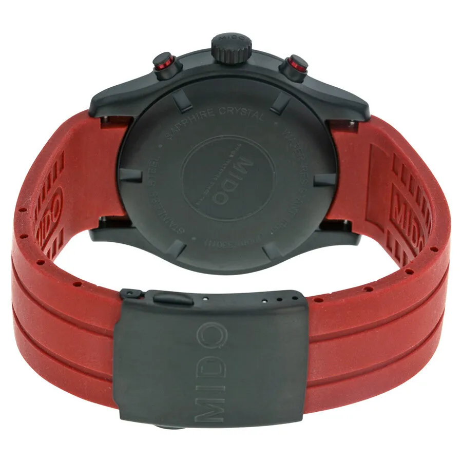 Mido Multifort Chronograph Black Dial Men's Watch M0054173705140 M005.417.37.051.40