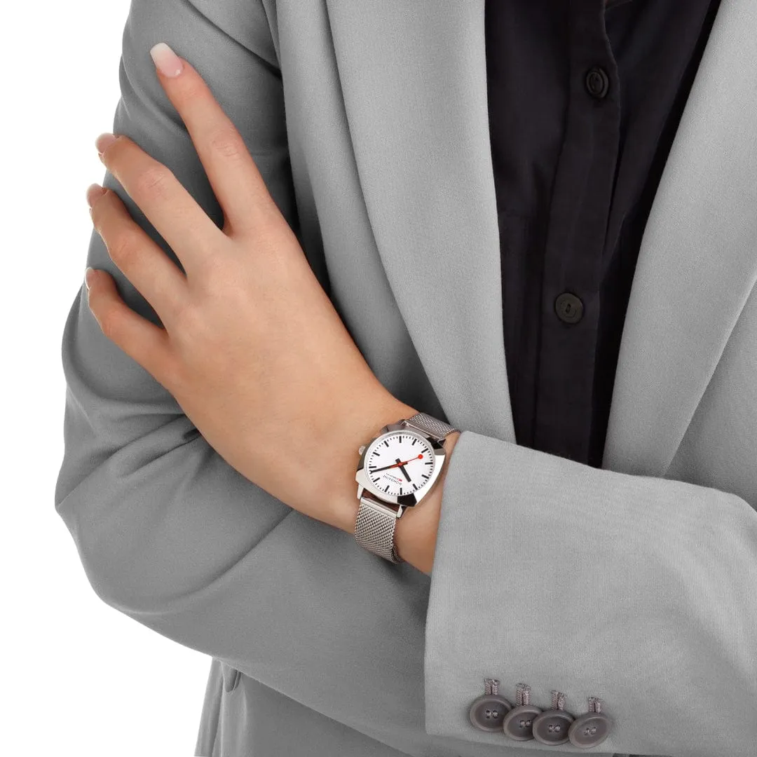 MONDAINE PETITE CUSHION, STAINLESS STEEL, 31 MM- MSL.31110.SM