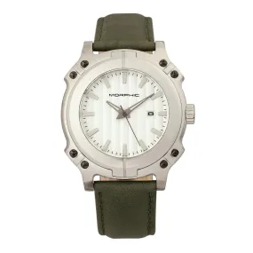 Morphic M68 Series Leather-Band Watch w/ Date